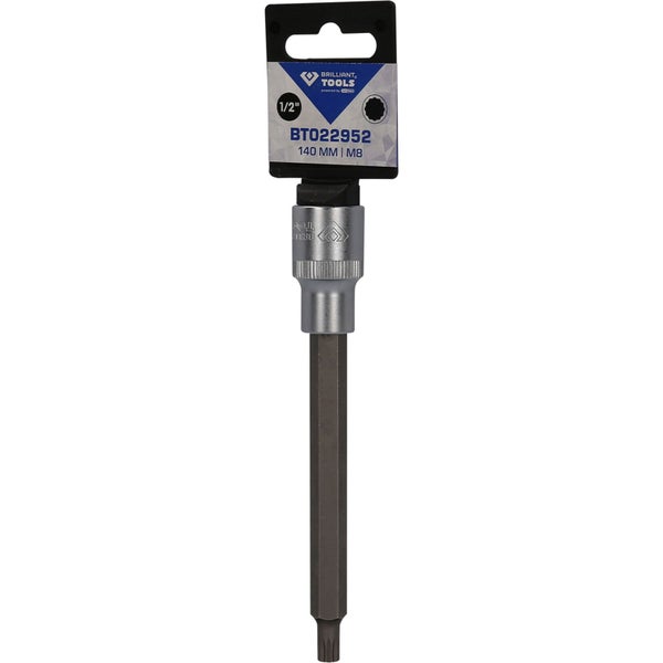 Brilliant Tools Innenvielzahneinsatz mit 1/2-Zoll-Antrieb, 140 Millimeter Länge