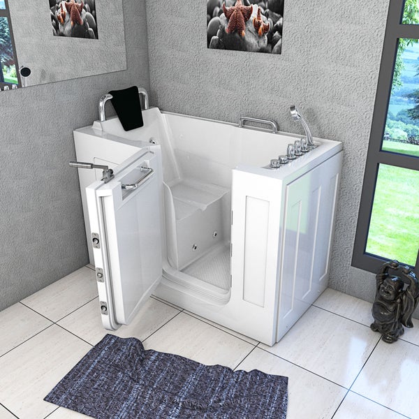 Sitzwanne Whirlpool Wanne mit Tür S07WP-TH-A-L 140x76cm