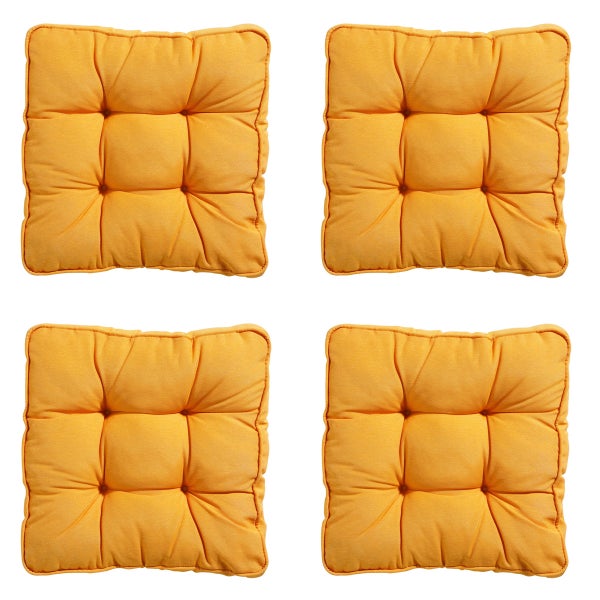 Sitzkissen Florance Panama golden glow - Ca. 47x47 cm - 4er-Set