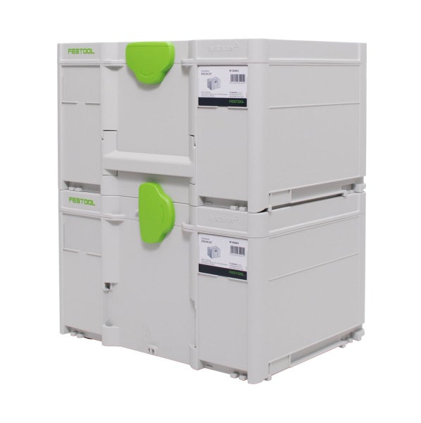 Festool Systainer Set 2x SYS3 M 237 ( 2x 204843 ) 21,4 Liter 396x296x237mm Werkzeugkoffer koppelbar