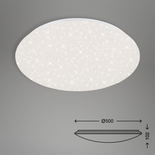 LED Deckenleuchte Sternenhimmel Dimmbar CCT 40W weiß Kunststoff Ø49,5 Briloner