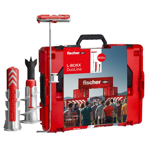 Fischer L-Boxx DuoLine mit Dübeln und Montagewerkzeug