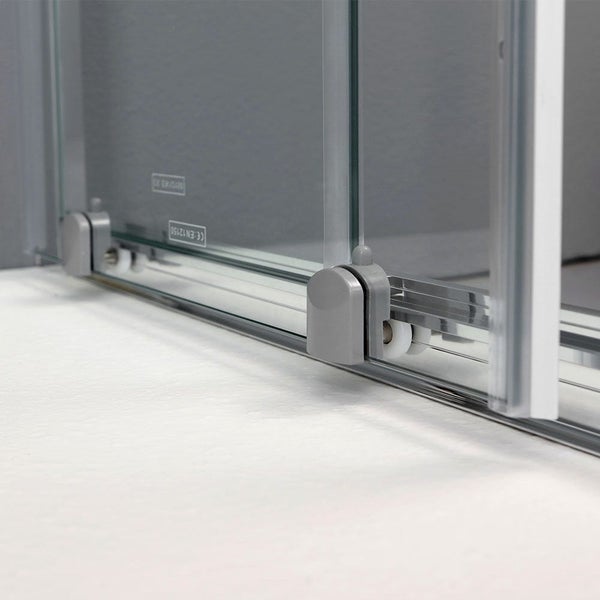 Eckdusche mit Vollrahmen in Profilfarbe Chrom 80x100 cm | Giada