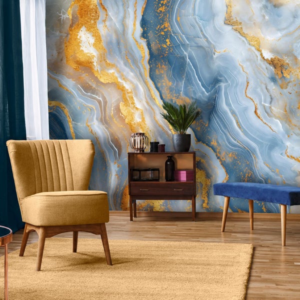 Fototapete Marmor Abstrakt Steinwand Wohnzimmer Vlies Tapete 250x175 cm