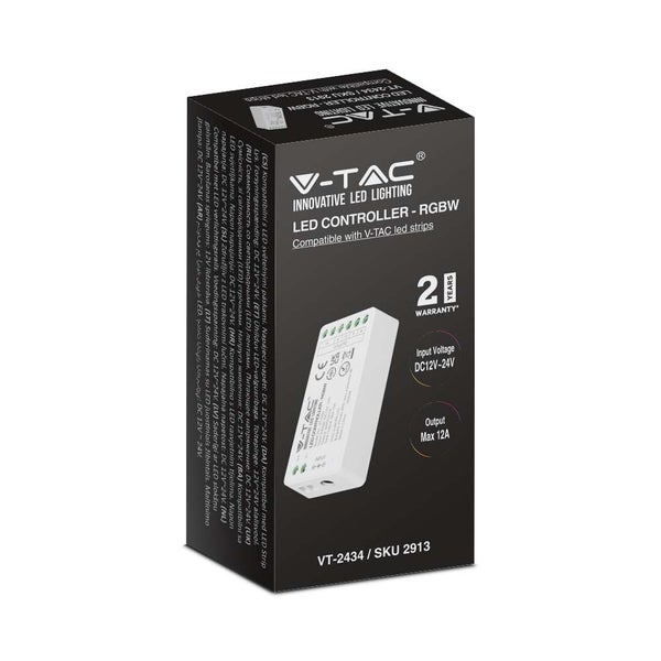 V-TAC Logo, LED Controller für RGBW LED Streifen, kompatibel mit V-TAC LED Streifen, zwei Jahre Garantie