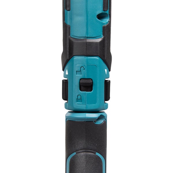 Detailaufnahme des Verriegelungsmechanismus eines Werkzeugs