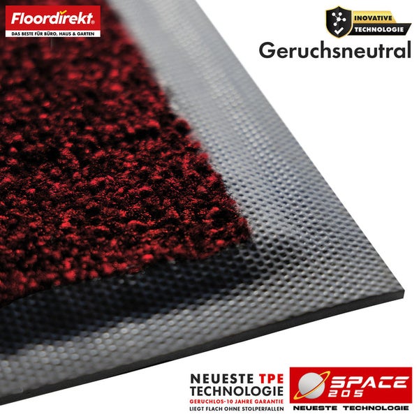 Schmutzfangmatte mit geruchsneutraler Technologie und Floor direkt Logo