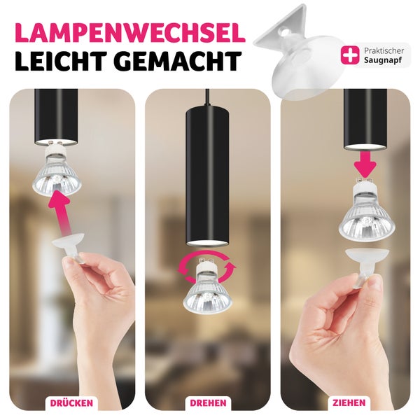 Pendelleuchte tectake Lumea 4-flammig, 4x GU10, 40 W 75 x 9 x 146 cm