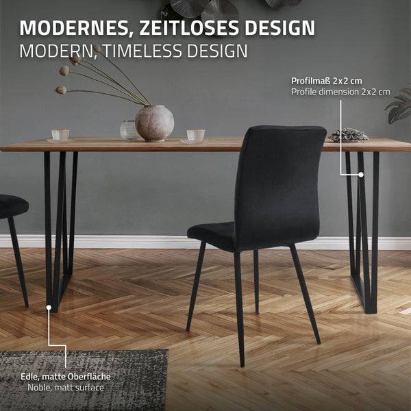 ML-Design 2 Stück Tischbeine 50xH71,5cm, Tischkufen rechteckige Form, Stahl pulverbeschichtet, Schwarz, Industriedesign, Kufengestell Esstisch/Schreibtisch, Tischgestell, Metall Möbelfüße DIY-Projekte