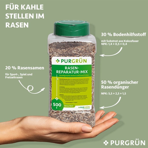 Purgrün Rasen-Reparatur-Mix 0,5 kg