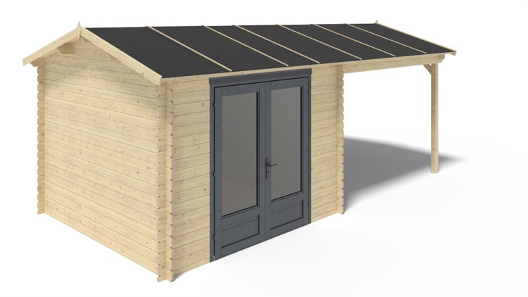 Gartenhaus, Gerätehaus 17,40m2 - 5,79x3m - 28mm