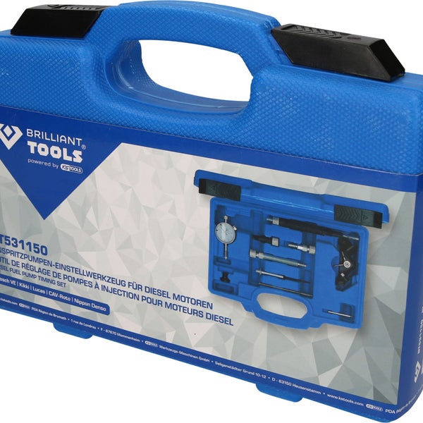 Brilliant Tools Einspritzpumpen Einstellwerkzeug für Dieselmotoren im Koffer