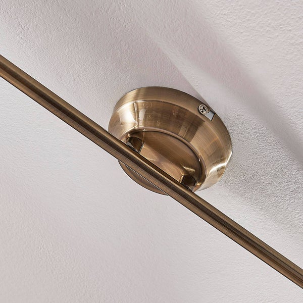 Lindby Deckenlampe Perseas (Retro, Vintage Antik) in Bronze aus Metall (6 flammig GU10) - Deckenleuchte Lampe Wohnzimmerleuchte