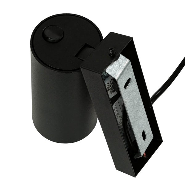 Schwarze Wandleuchte mit zylindrischem Design und Montagehalterung