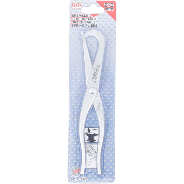 BGS Bremsseil Federzange 210 mm in Verpackung