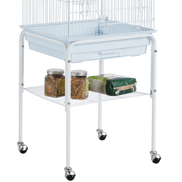 Yaheetech Vogelkäfig mit Ständer , Weiß