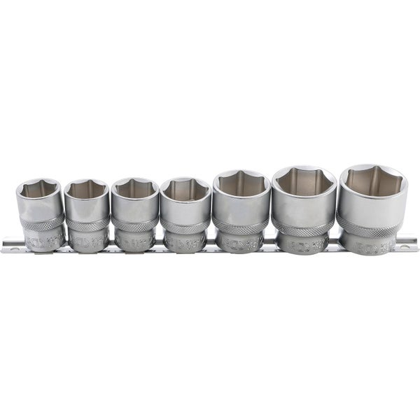 BGS Steckschlüssel-Einsatz-Satz Sechskant Antrieb Innenvierkant 12,5 mm (1/2) SW 20 - 32 mm 7tlg. - 9108