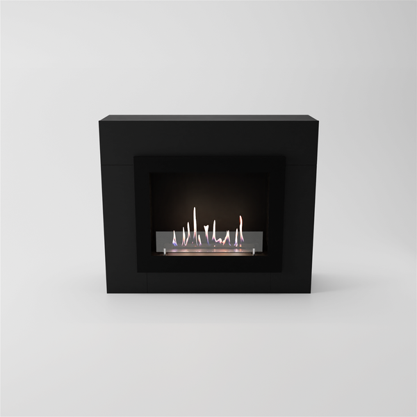 GLOW FIRE Ethanol Kamin 'Alta ' | Ethanolofen in schwarz mit 3 Std. Brenndauer und 2 KW Heizleistung | BxHxT: 114,2x98,5x29,8 cm