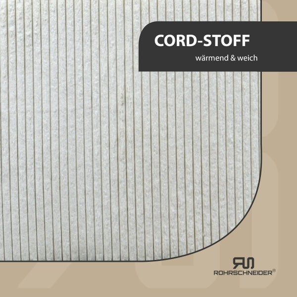 Rohrschneider Hundesofa gepolstert Cord breit beige