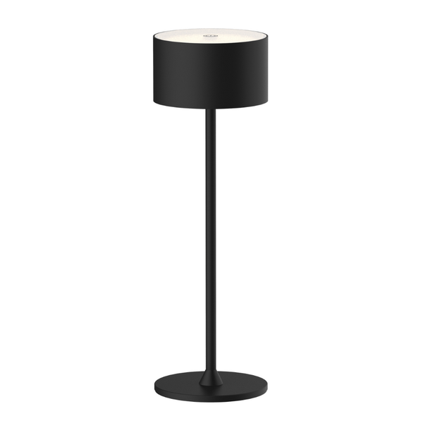 Stehlampe mit zylindrischem Lampenschirm
