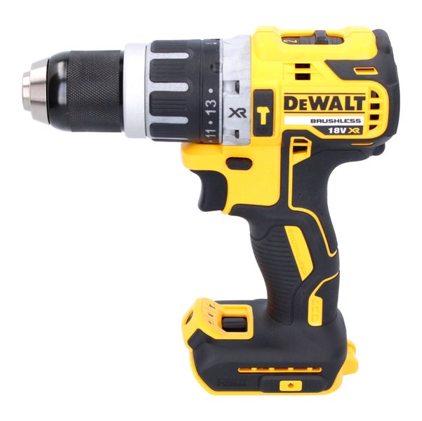 DeWALT Akku-Schlagbohrschrauber 18 Volt Brushless XR, gelb-schwarz mit Schnellspannbohrfutter.