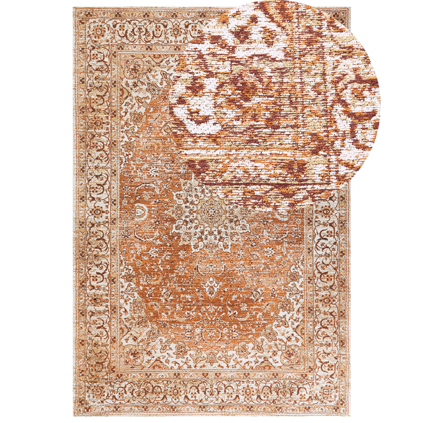 Teppich HAYA Orange 160 x 230 cm Baumwolle