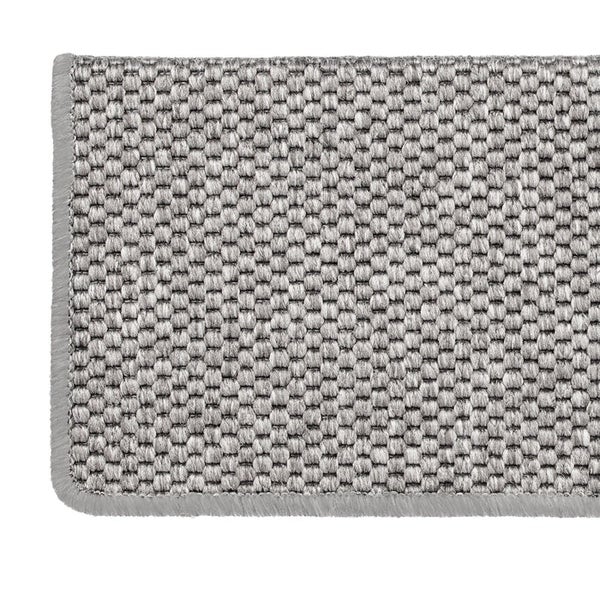 FLOORDIREKT Stufenmatte Kalkutta - Sisaloptik - Schlingenpol - Selbstklebend - Silber - Rechteckig - 23,5 x 65 cm