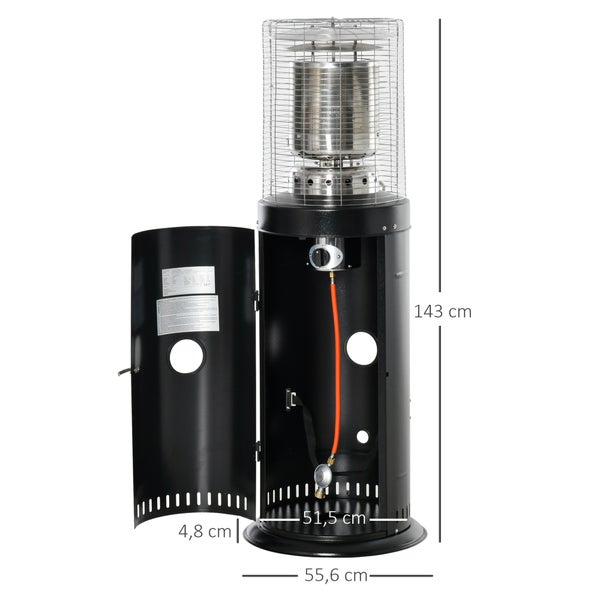 Terrassenheizer mit Kippschutzschalter und automatischer Abschaltvorrichtung für sichere Nutzung