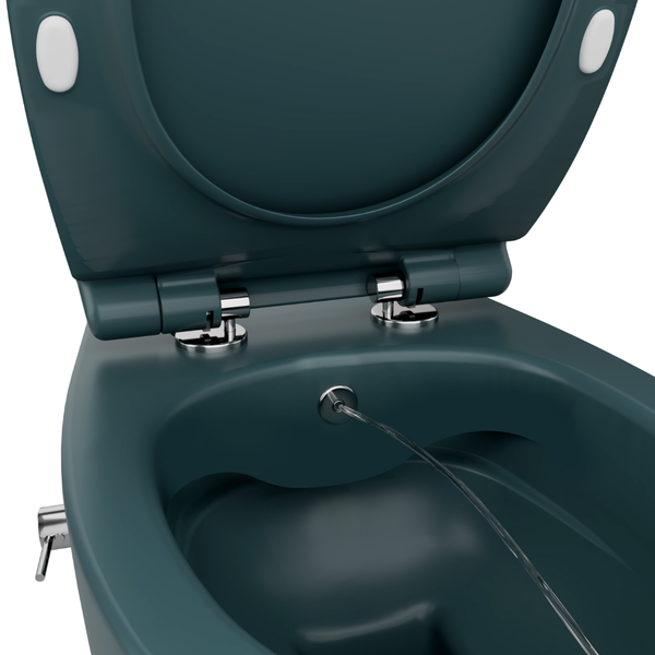 Isvea WC Toilet Badezimmer Wand-WC mit Dusch-WC Petrol mit Softclose-Sitz