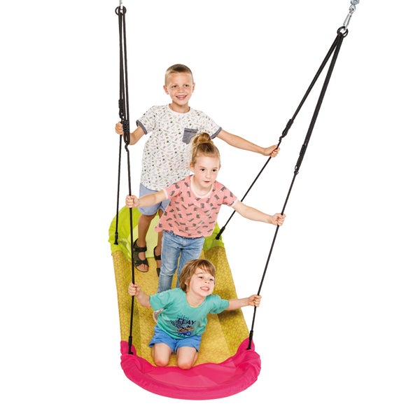 WICKEY Nestschaukel Grandoh 170X70 cm Kinder Spielturm Schaukel Zubehör- pink