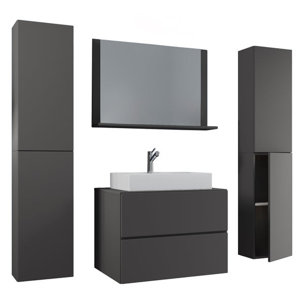 5-tlg. Waschplatz Waschtisch Lendas XL Schublade
