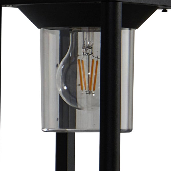 Lucande Wandleuchte außen Milanka (Modern) in Schwarz aus Aluminium (1 flammig, E27) - Außenwandleuchten Wandlampe Led Außenlampe Outdoor für Außenwand/Hauswand Haus Terrasse & Balkon