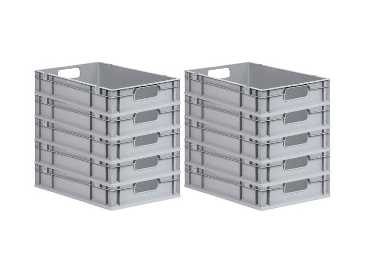 PROREGAL Eurobox Nextgen Economy Griffe Offen HxBxT 12 x 40 x 60 cm 23 Liter Eurobehälter Transportbox Transportbehälter Stapelbehälter