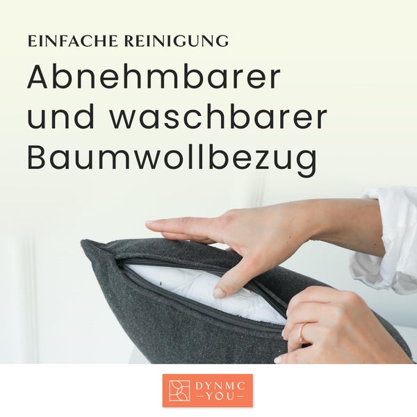 DYNMC you Sofakissen mit Füllung und Bezug - 2er Set 40x40cm mit Viel Füllung - VERGLEICHSSIEGER SEHR GUT - Rückenkissen mit Oeko TEX Baumwoll-Bezug - Bequeme Dekokissen - Couchkissen Anthrazit