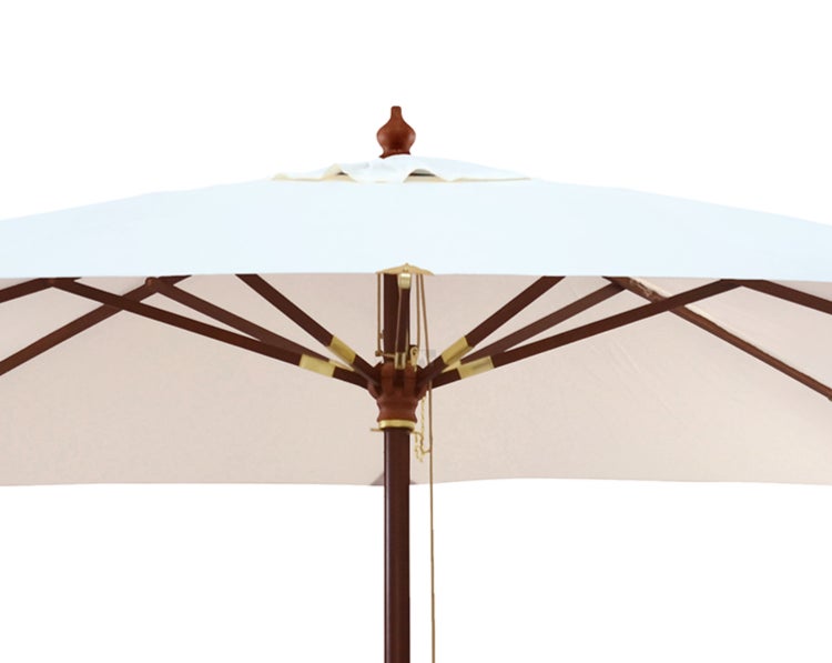 Sonnenschirm quadratisch 250 cm weiß Windauslass UPF 50