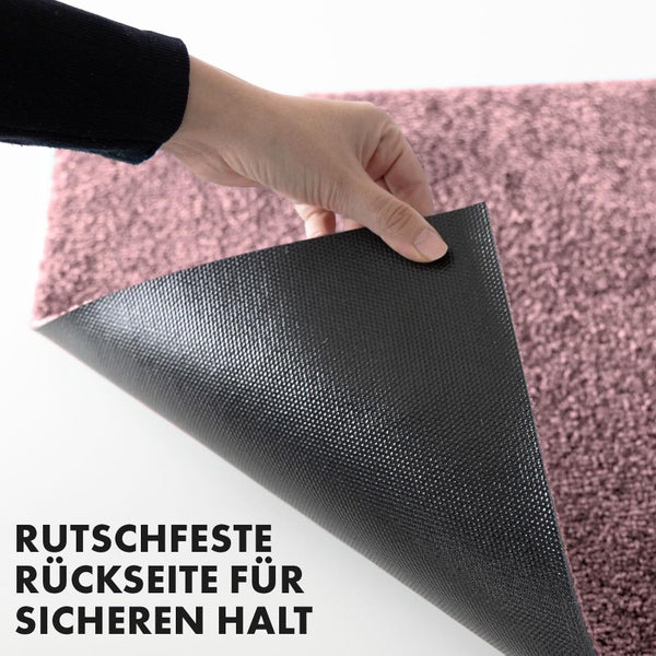 FLOORDIREKT Fußmatte Domenico - stilvolle & praktische Schmutzfangmatte - Lila - 50 x 80 cm