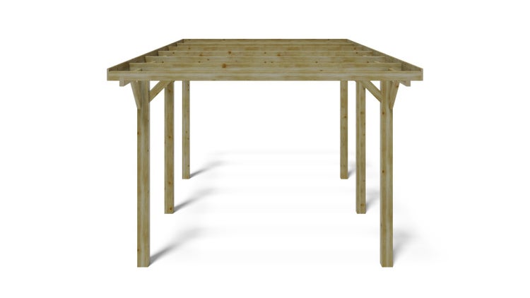 Carport Garagendach 3,04x5,12 m - 15,56 m2