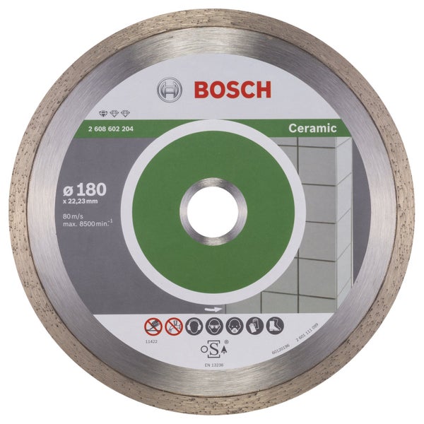 Bosch Diamanttrennscheibe Standard for Ceramic 180x22,23x1,6x7 mm 2608602204