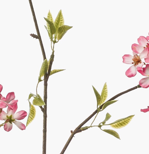 Deko Zweig Zierkirsche SLIRKO mit Blüten, dunkelrosa, 115cm - Kunst Kirschzweig