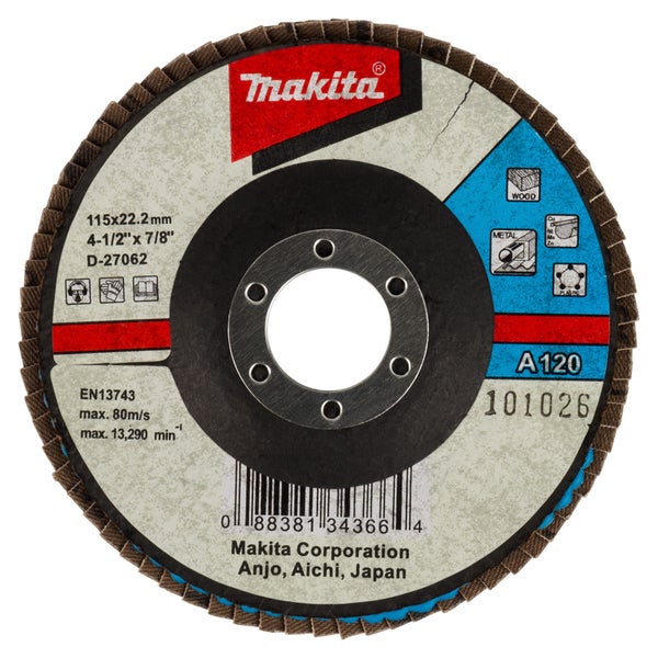 Makita Fächerschleifscheibe 115 mm A120 - D-27062