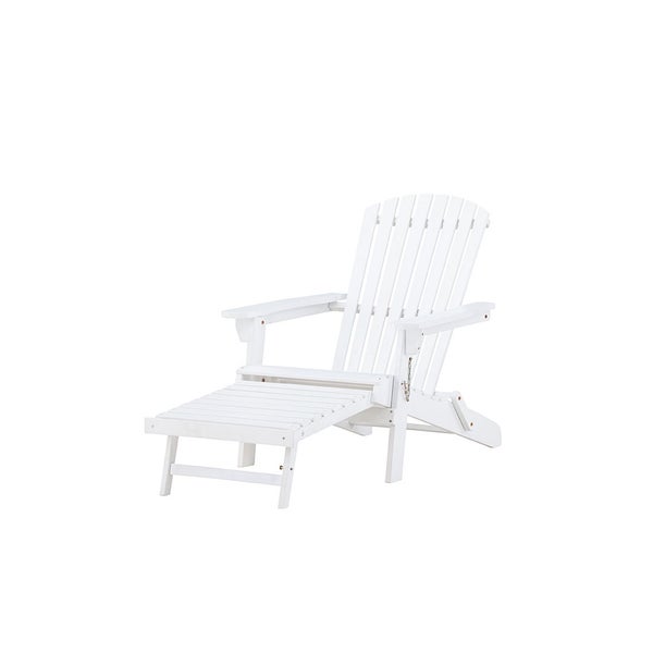 Tropea Loungesessel mit ausziehbarem Fußteil weiß. 74 X 95 X 88 cm