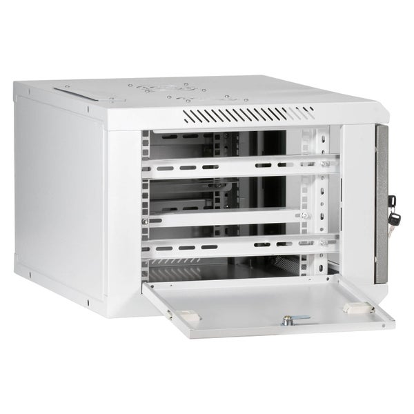 ProfiPatch Netzwerkschrank Wandgehäuse 19 Zoll 6HE montiert Tiefe 500mm grau