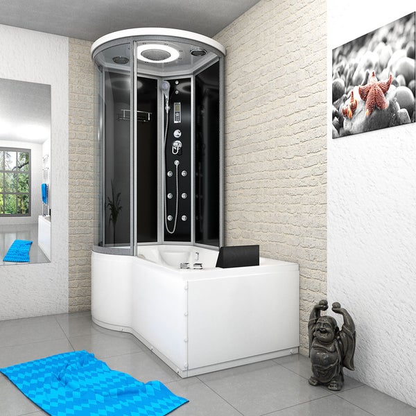 Whirlpool Wanne Duschkabine sw K55-R31-WP-EC 100x1