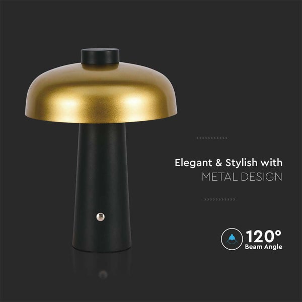 Tischleuchte aus Metall mit 120 Grad Abstrahlwinkel