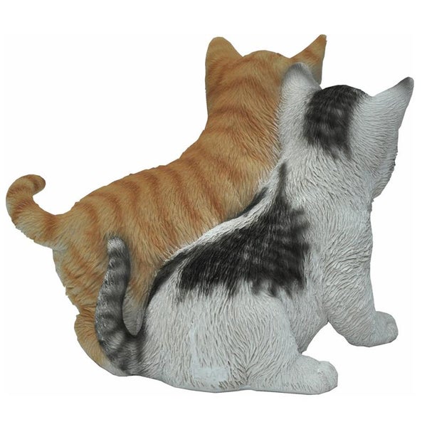 Gartenfigur Dekofigur Katzenpaar junge Katzen