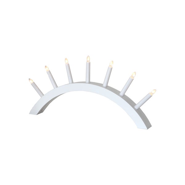 Elektrischer Lichterbogen mit sieben Kerzen für die Weihnachtsdekoration