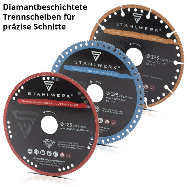 Diamanttrennscheiben für präzise Schnitte von Stahlwerk
