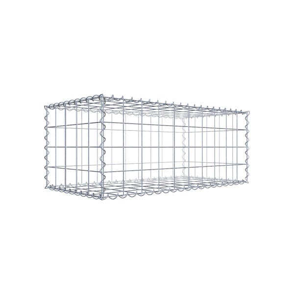 Gabione 100 cm x 40 cm x 50 cm (L x H x T), Maschenweite 10 cm x 10 cm, Spirale