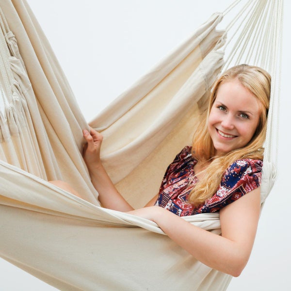 XL Hängesessel Relaxsessel 185x130cm bis 150kg in Beige