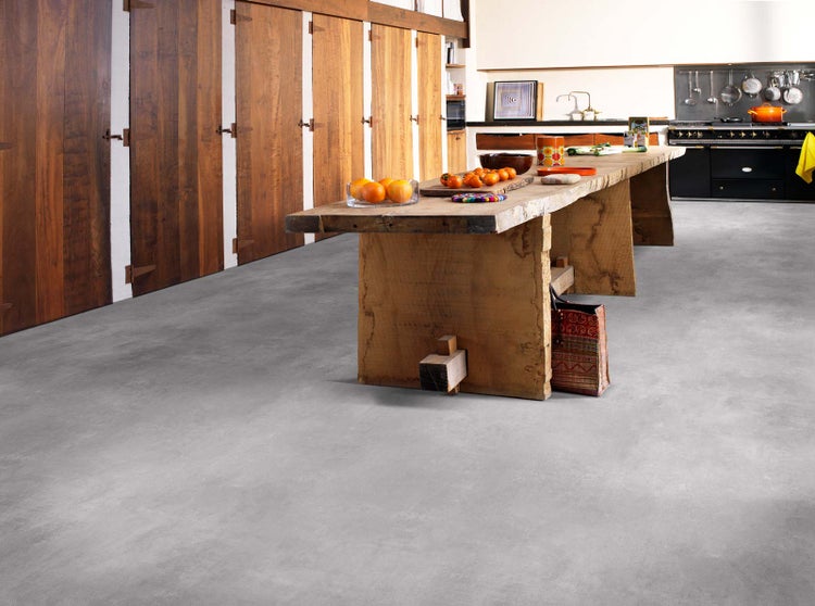 Vinyl Bodenbelag Meterware CV Boden schwarz Steinoptik mit Vliesrücken 300 cm breit (Meterware)